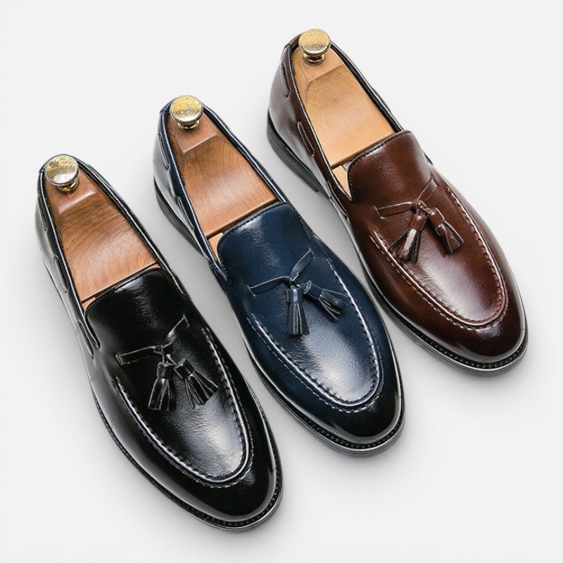 Lyoir | Men’s Premium Handcrafted Full-Grain Leather Tassel Loafers – Hayes Slip-On Dress Casual Shoes