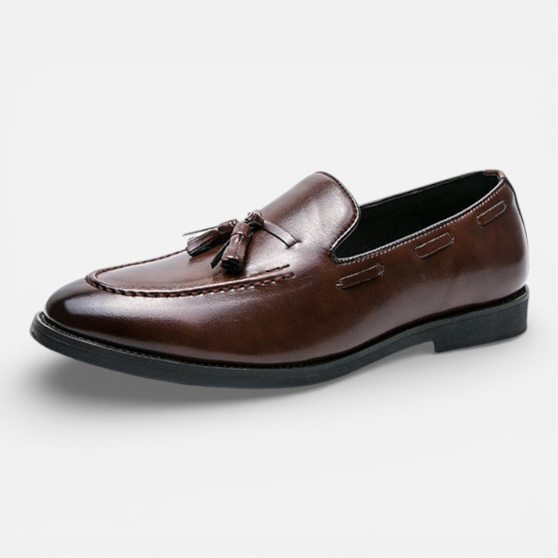 Lyoir | Men’s Premium Handcrafted Full-Grain Leather Tassel Loafers – Hayes Slip-On Dress Casual Shoes