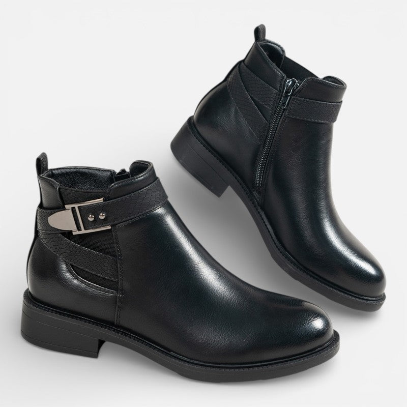 Lyoir | Women’s Chelsea Ankle Boots Side Zip Black