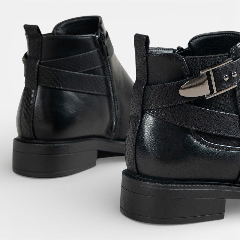 Lyoir | Women’s Chelsea Ankle Boots Side Zip Black