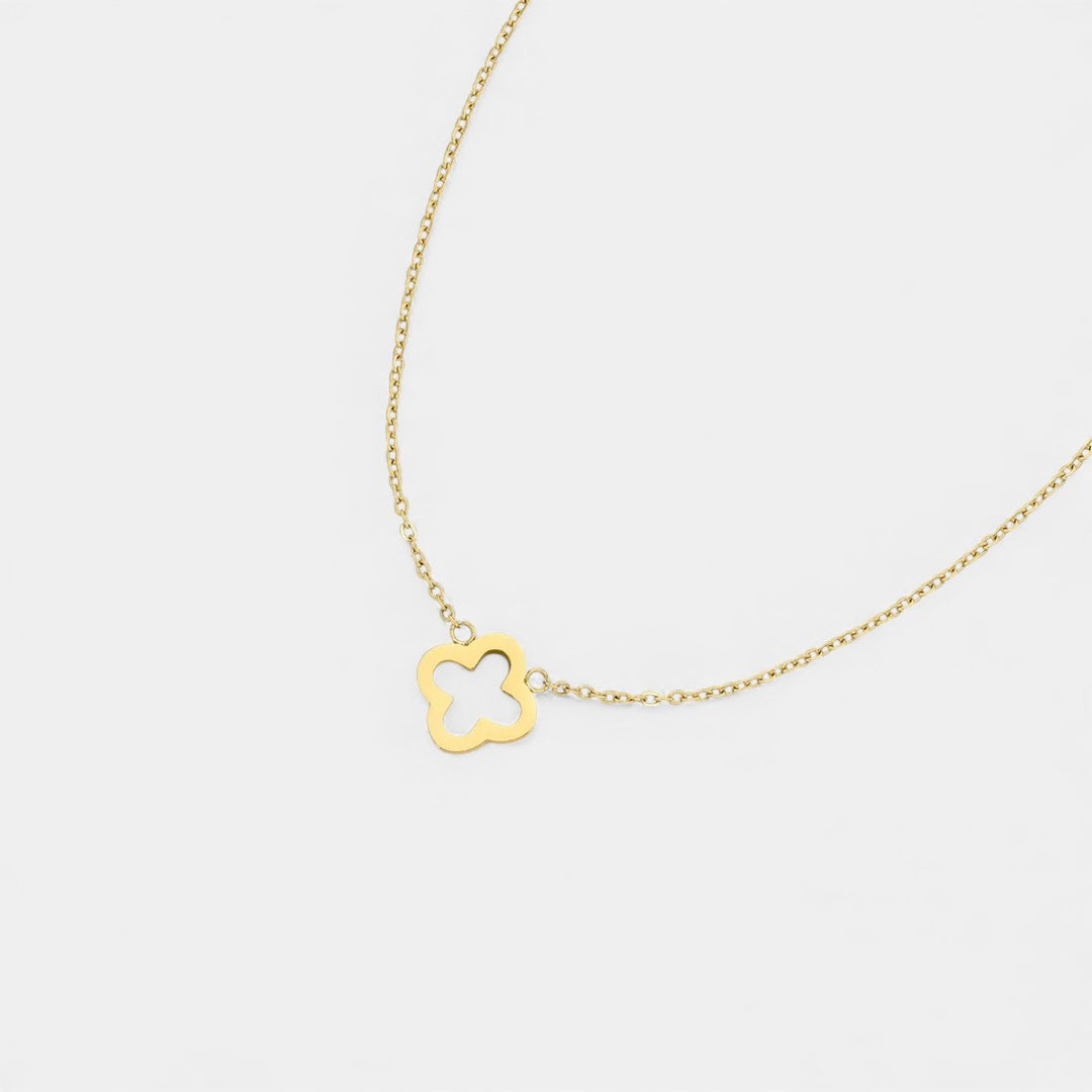 Lyoir | Women's Golden Classic Clover Pendant Necklace