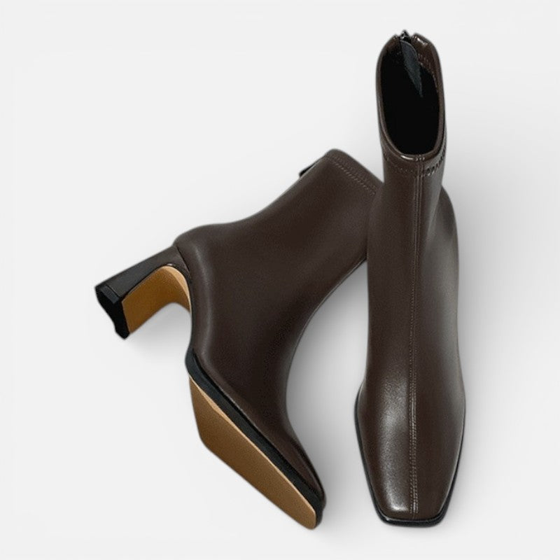 Lyoir | Women’s Vintage Square-Toe Ankle Boots