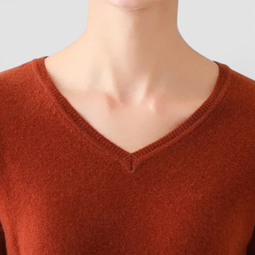 Lyoir | Elegant V-Neck Pullover Sweater for Women
