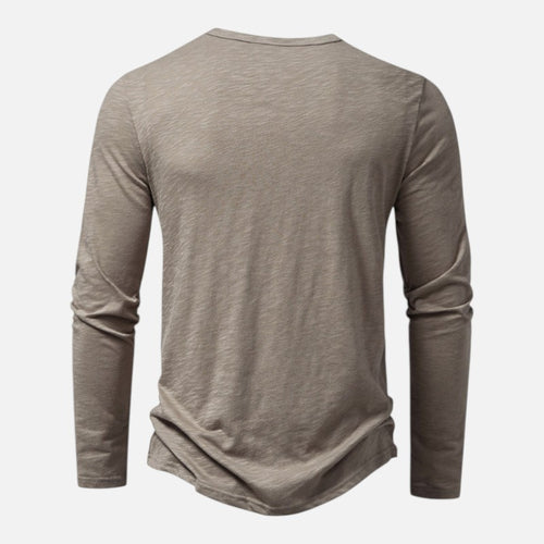 Lyoir | Cotton Blend Henley Top Slim Fit Men