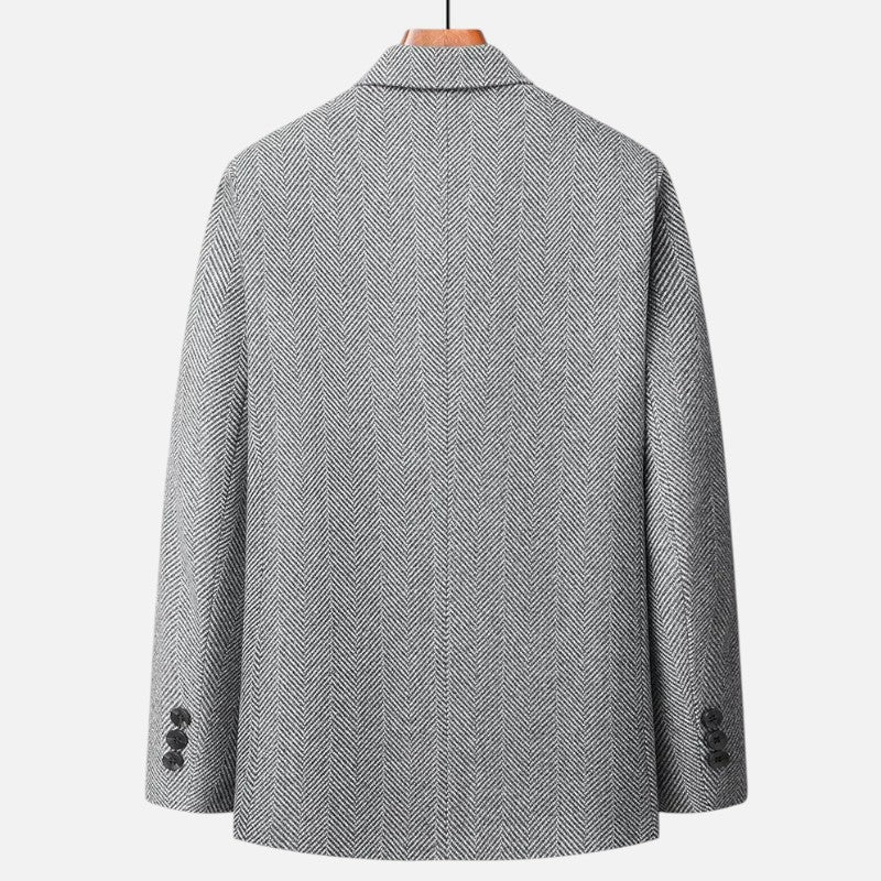 Lyoir | Men’s Herringbone Wool Blazer | Classic Single-Breasted Refinement