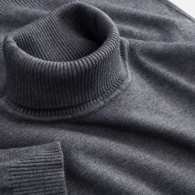 Lyoir | Men’s Knitted Wool Turtleneck Sweater