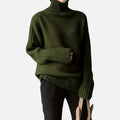 Lyoir | Women’s Knit Turtleneck Sweater Solid Style