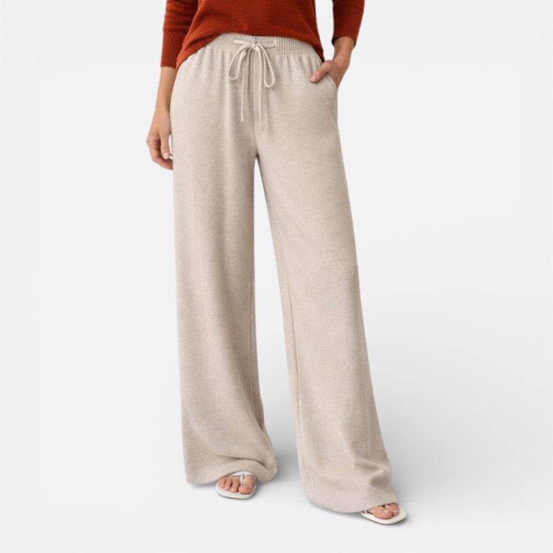 Lyoir | Women’s Wide Leg Extra-fine Wool Trousers